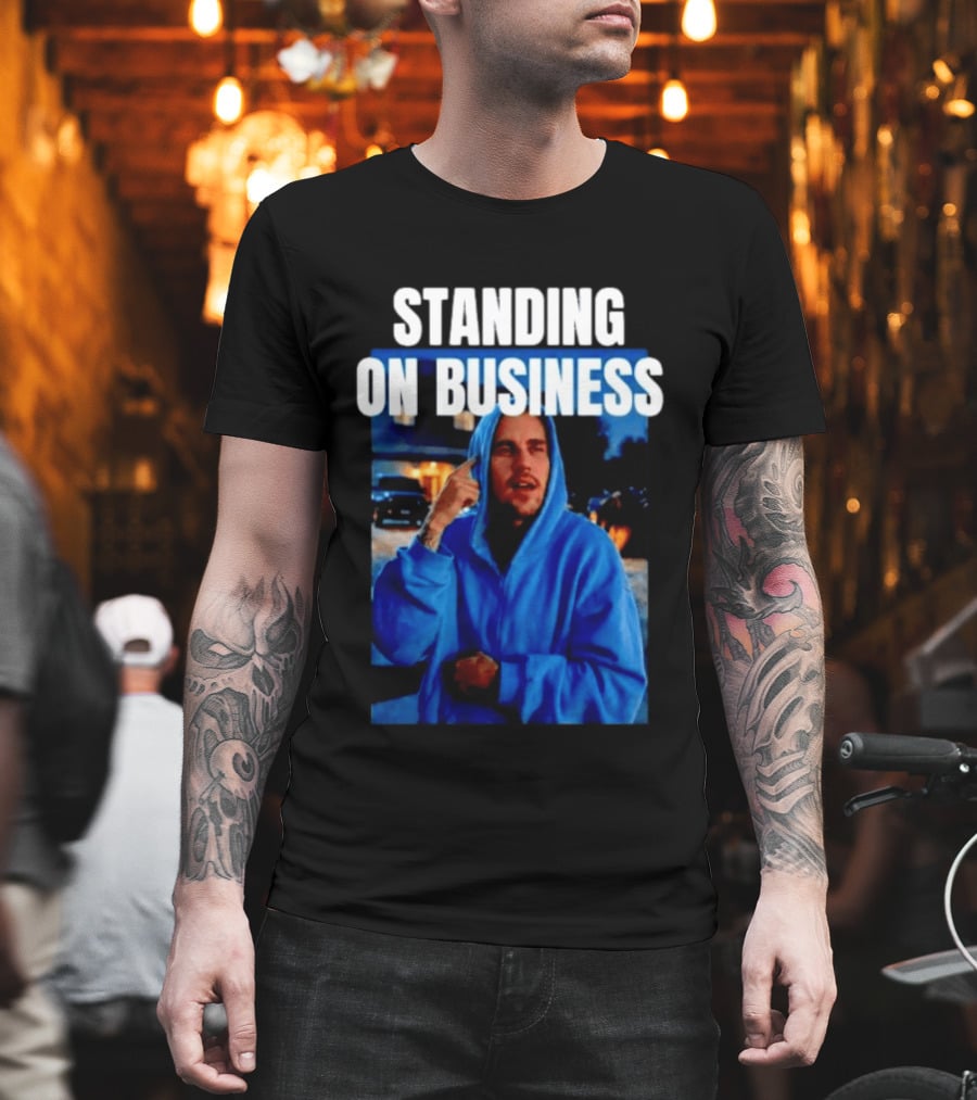 Standing On Business Blue Image T-Shirt