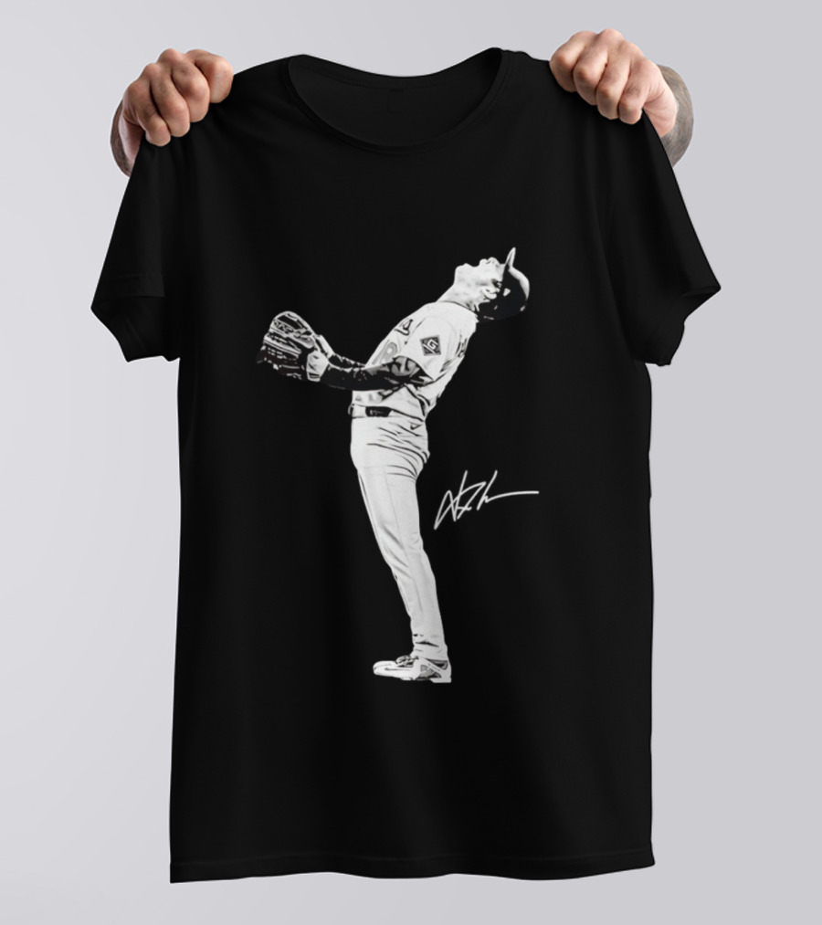 Yoshinobu Yamamoto Los Angeles Dodgers 2026 Player Action Pose T-Shirt