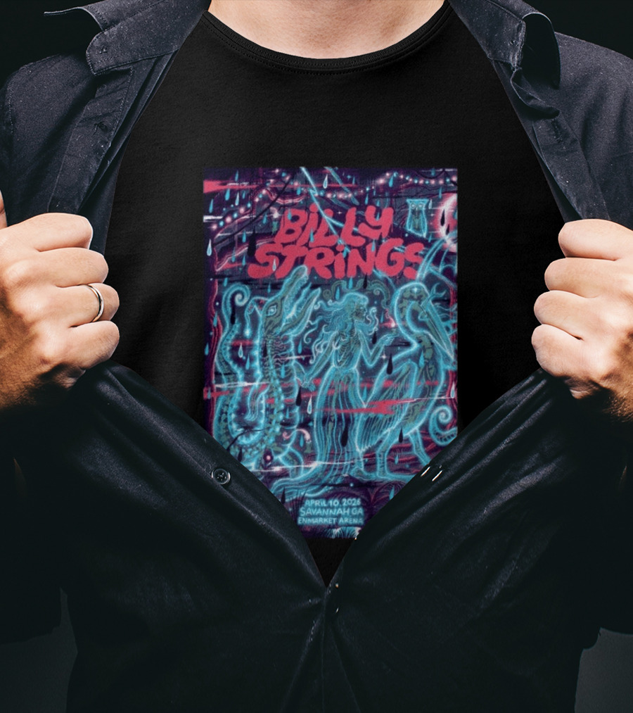 Billy Strings April 10 2026 Savannah GA Enmarket Arena T-Shirt