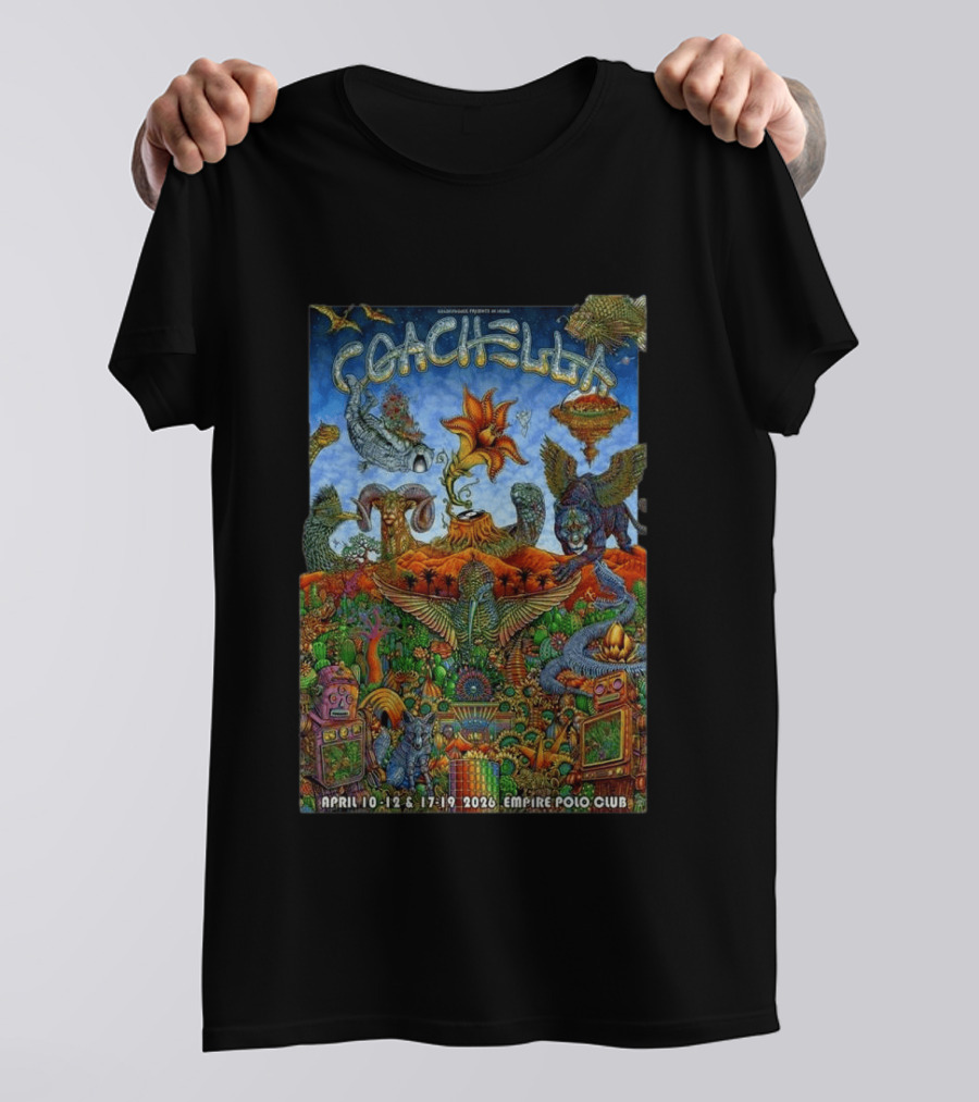 Coachella April 10 12 2026 Empire Polo Club Psychedelic T-Shirt