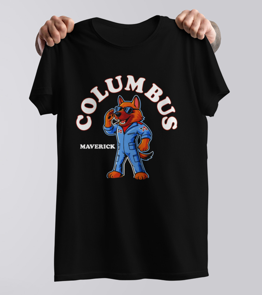 Columbus Maverick Aviator Wolf Mascot Pilot Jumpsuit 2026 T-Shirt