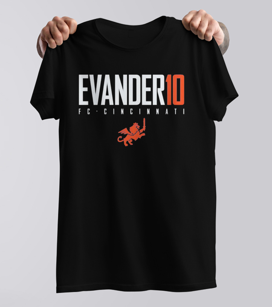 Evander 10 FC Cincinnati Lion Winged Sword T-Shirt
