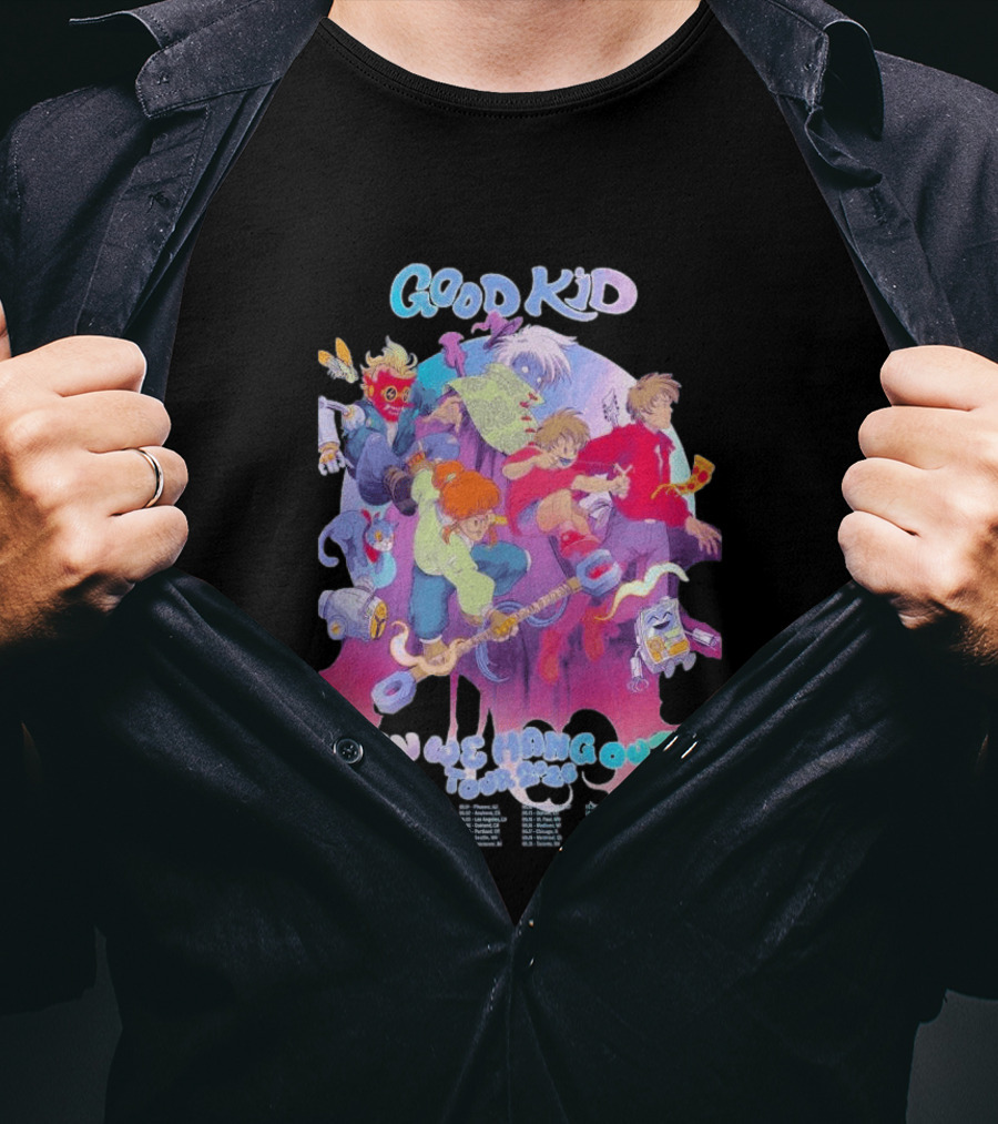 Good Kid Can We Hang Out 2026 Tour Animation Style Adventure T-Shirt