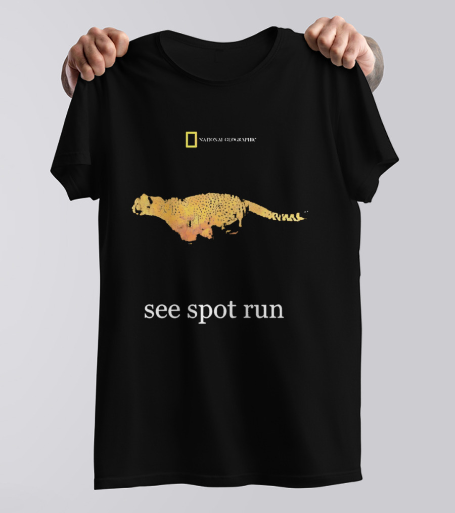 National Geographic See Spot Run Cheetah 2000s T-Shirt