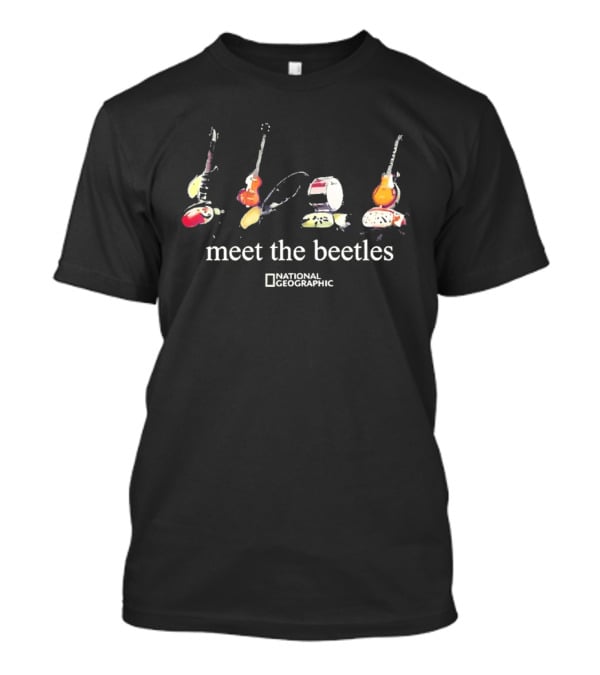 National Geographic Meet The Beetles Cotton Beatles Inspired Instruments T-Shirt