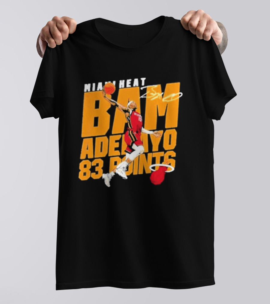 Miami Heat Bam Adebayo Slam Dunk 83 Points T-Shirt