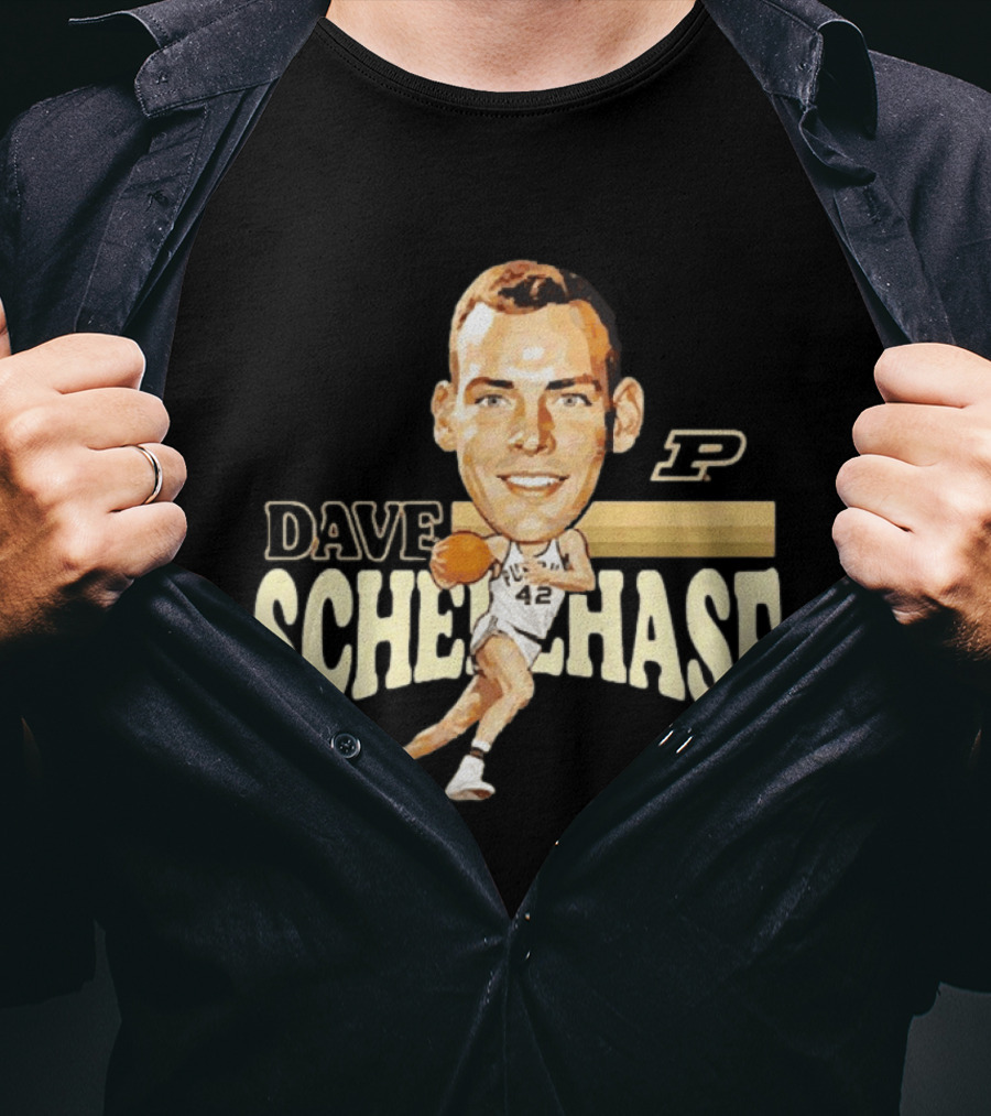 Dave Schellhase Purdue Boilermakers Basketball Legends Caricature 42 T-Shirt