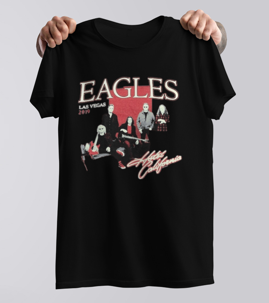 Eagles Hotel California Las Vegas 2019 Band Image T-Shirt