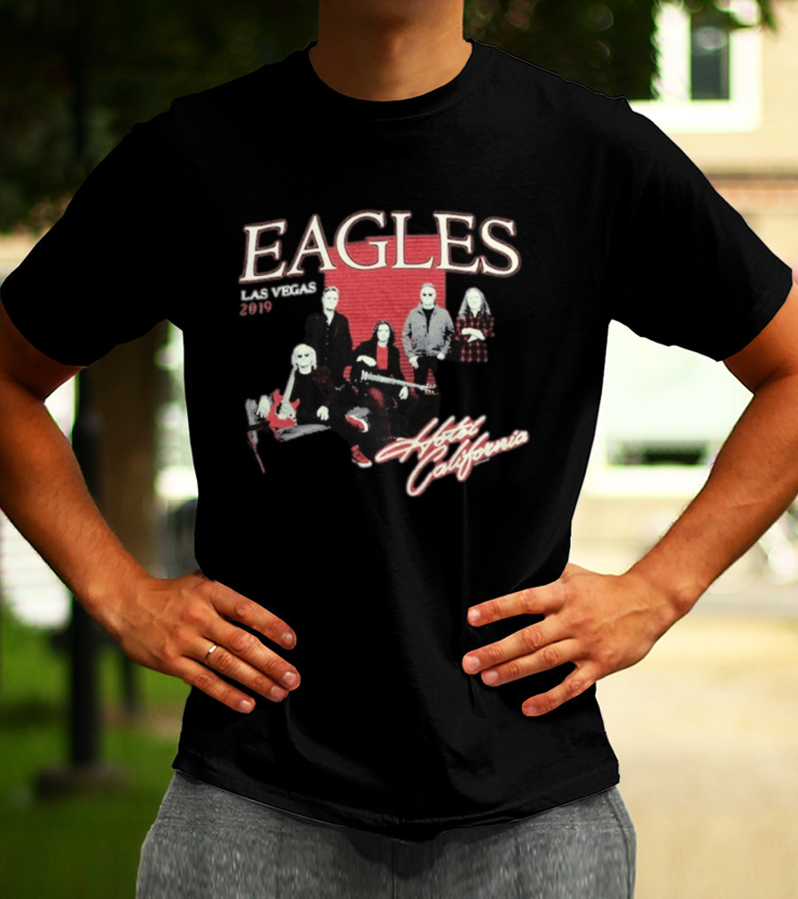 Eagles Hotel California Las Vegas 2019 Band Image T-Shirt