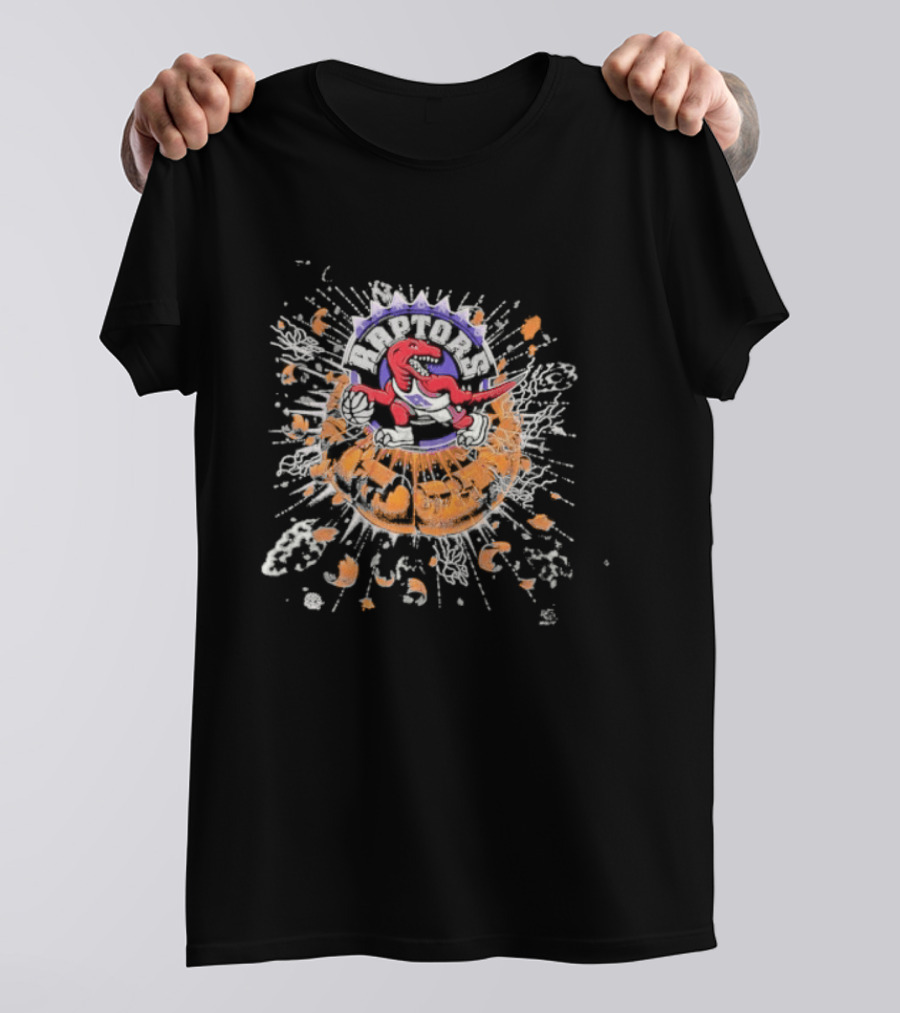 Toronto Raptors Splatter Exploding Basketball T-Shirt