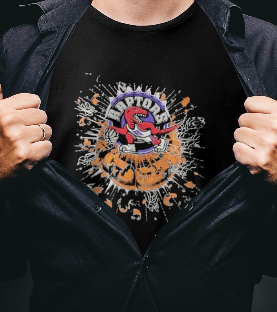 Toronto Raptors Splatter Exploding Basketball T-Shirt