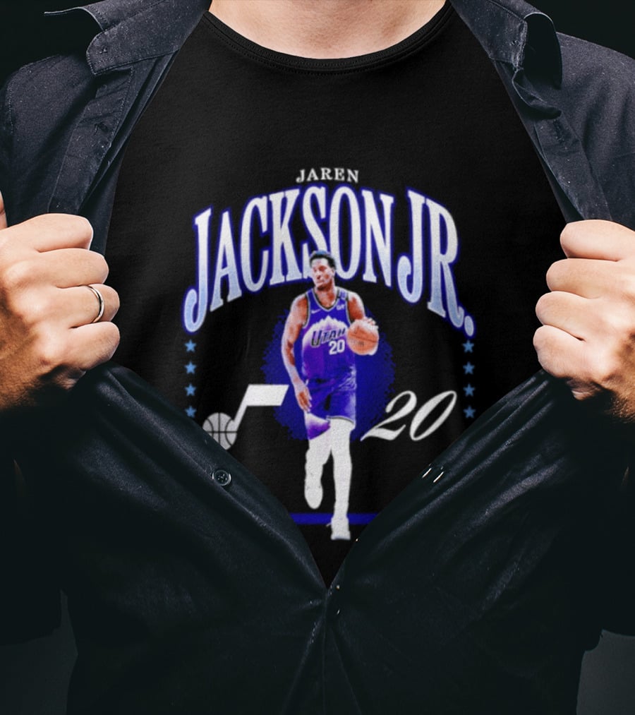 Jaren Jackson Jr. Utah Jazz 20 NBA Basketball Fan Collection T-Shirt