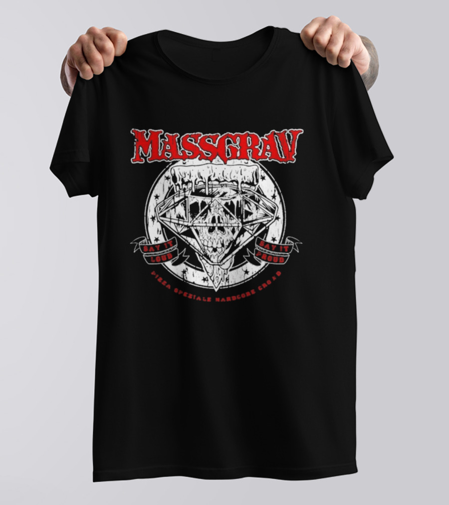 Massgrav Pizza Speziale Hardcore Established 1996 Eat Loud Stay Loud T-Shirt