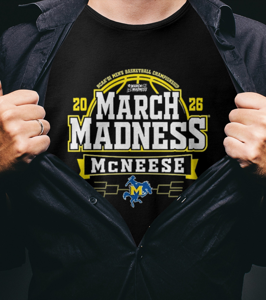 2026 McNeese State Cowboys NCAA March Madness Basketball T-Shirt