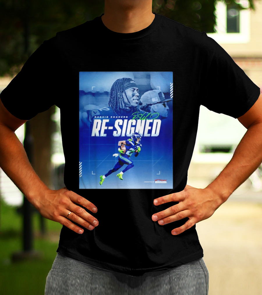 Rashid Shaheed Re Signed Seattle Seahawks NFL Swoosh T-Shirt