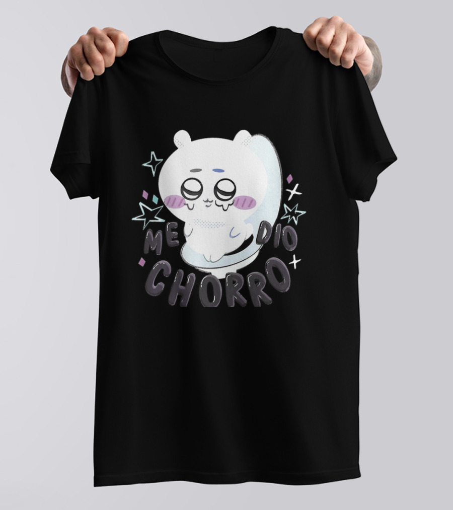 Hachiware Me Dio Chorro Chiikawa Cute Character Expression T-Shirt