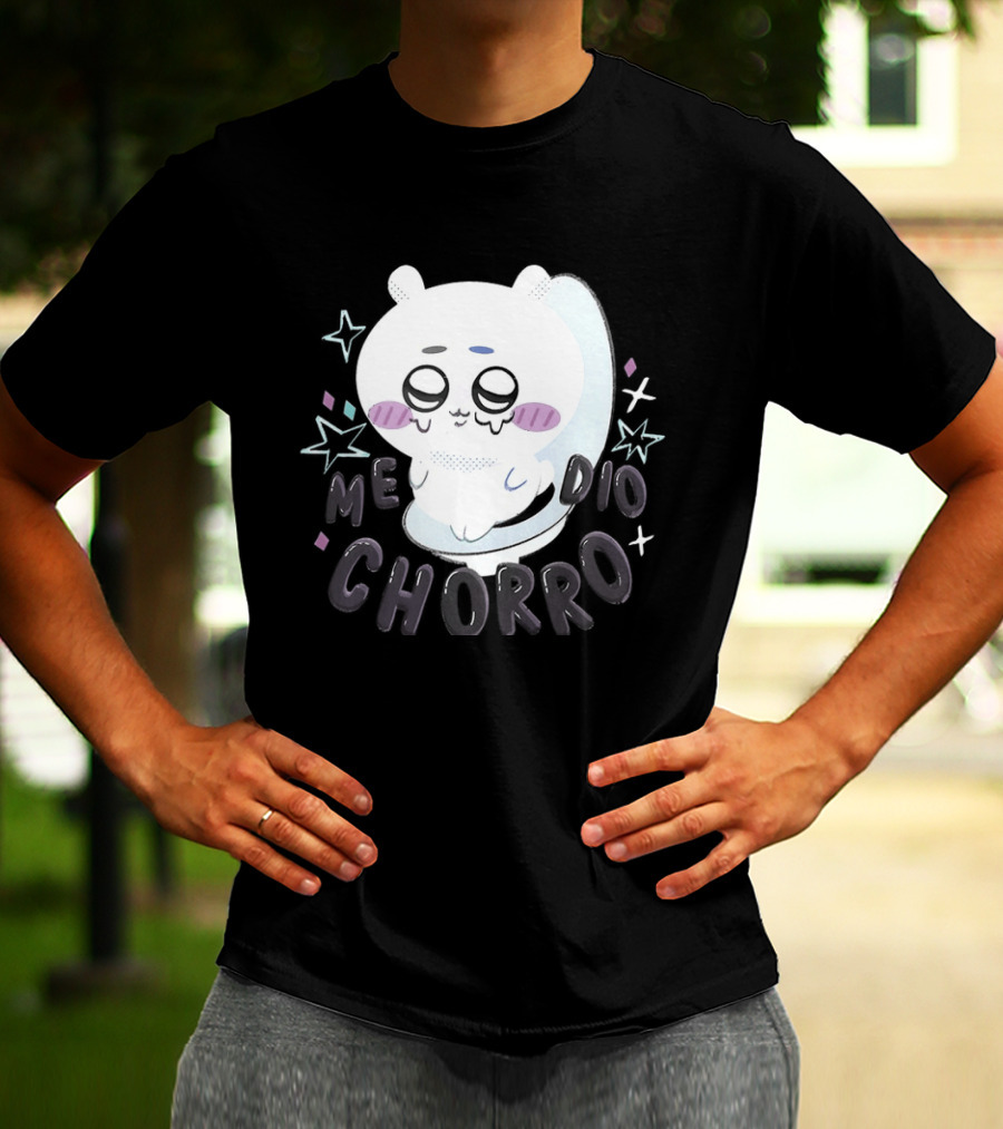 Hachiware Me Dio Chorro Chiikawa Cute Character Expression T-Shirt