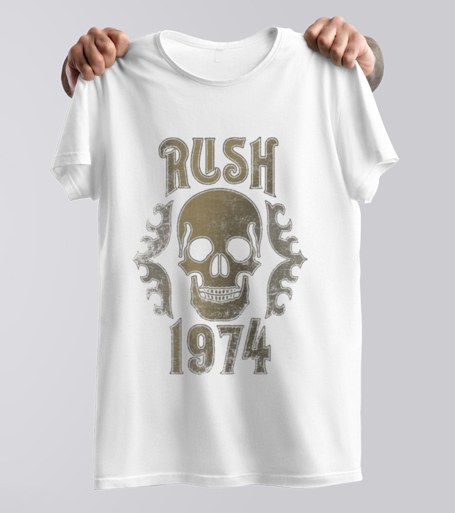 Rush Skull 1974 Retro Vintage Aesthetic T-Shirt