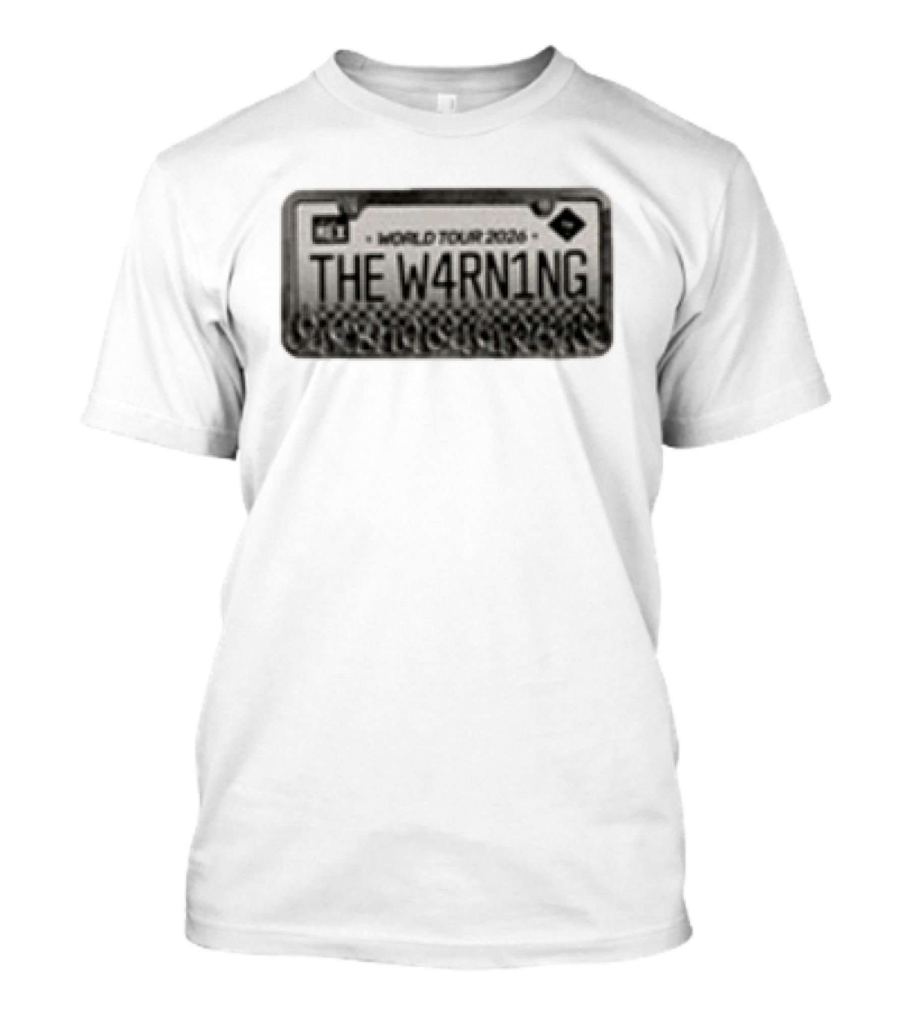 The Warning World Tour 2026 License Plate Style W4RN1NG T-Shirt