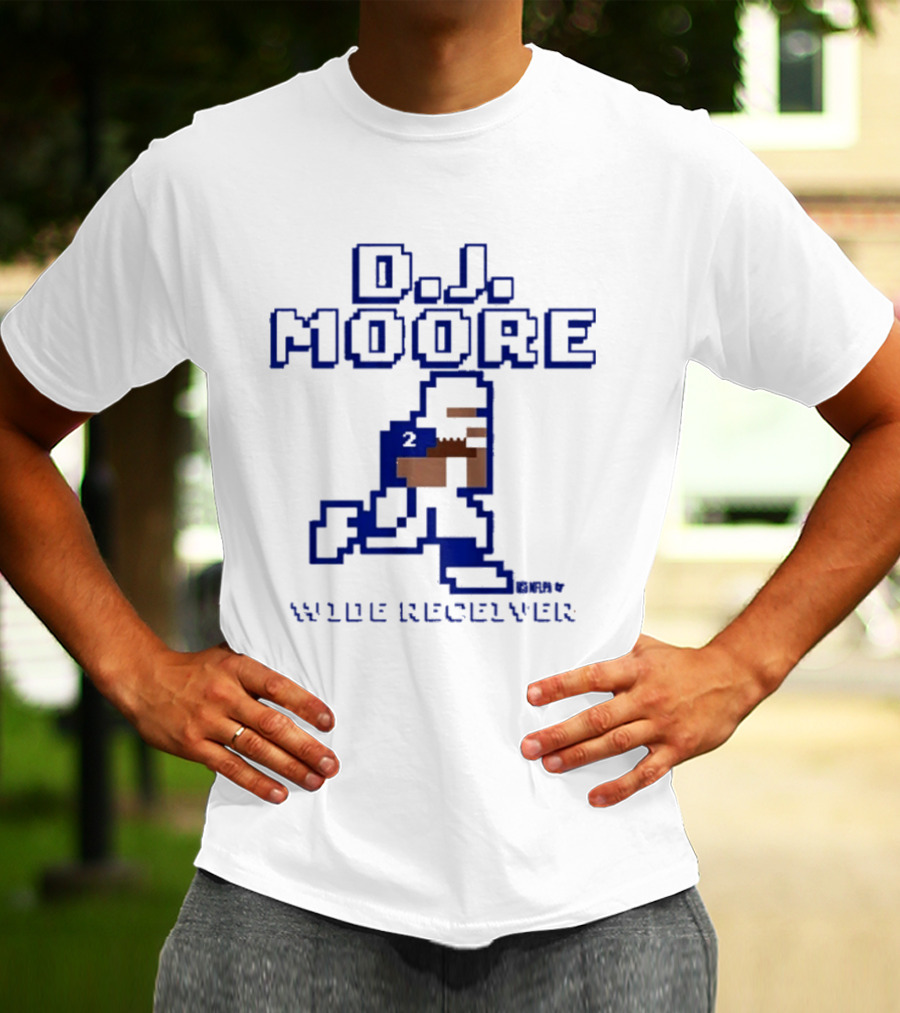 D.J. Moore Wide Receiver Retro Video Game T-Shirt