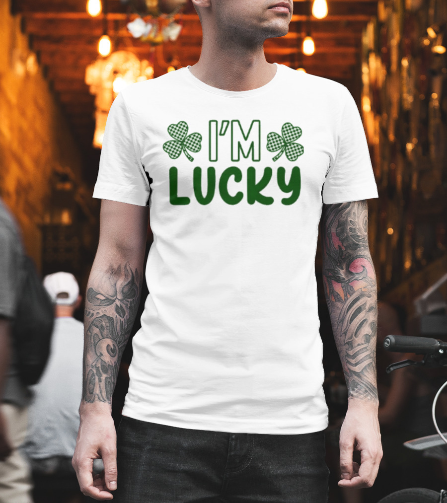 I'm Lucky Shamrock St. Patrick's Day Matching Outfit T-Shirt