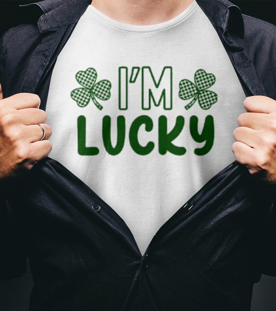 I'm Lucky Shamrock St. Patrick's Day Matching Outfit T-Shirt