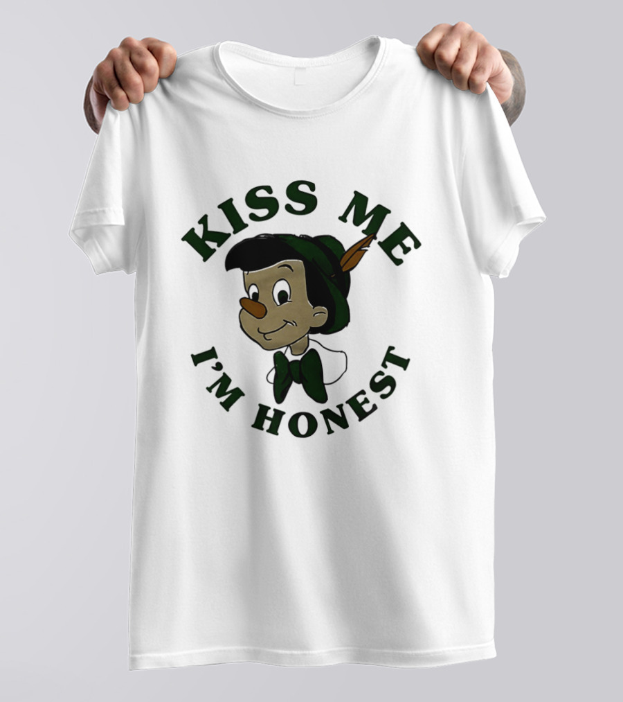 Kiss Me I'm Honest St. Patrick's Day Pinocchio T-Shirt