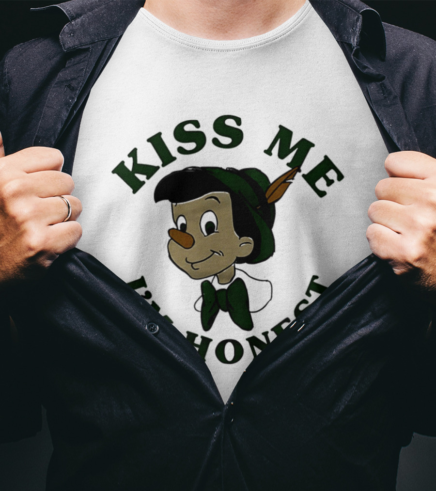 Kiss Me I'm Honest St. Patrick's Day Pinocchio T-Shirt