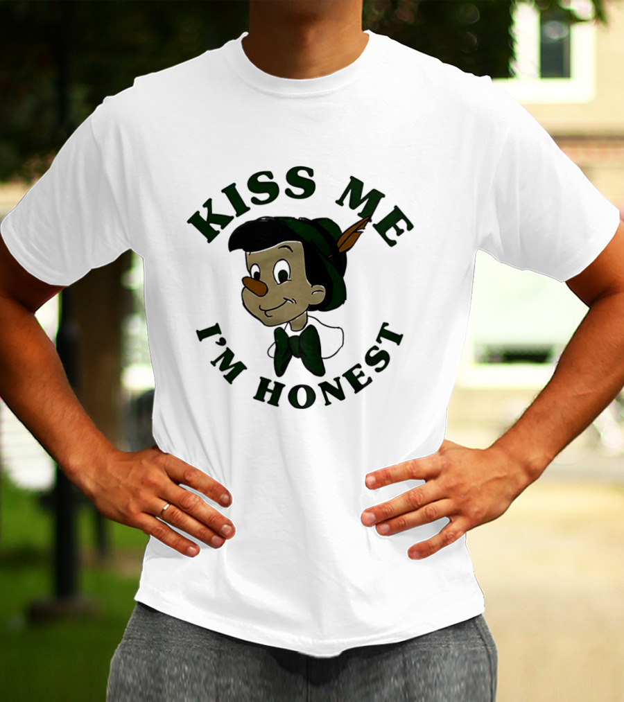 Kiss Me I'm Honest St. Patrick's Day Pinocchio T-Shirt