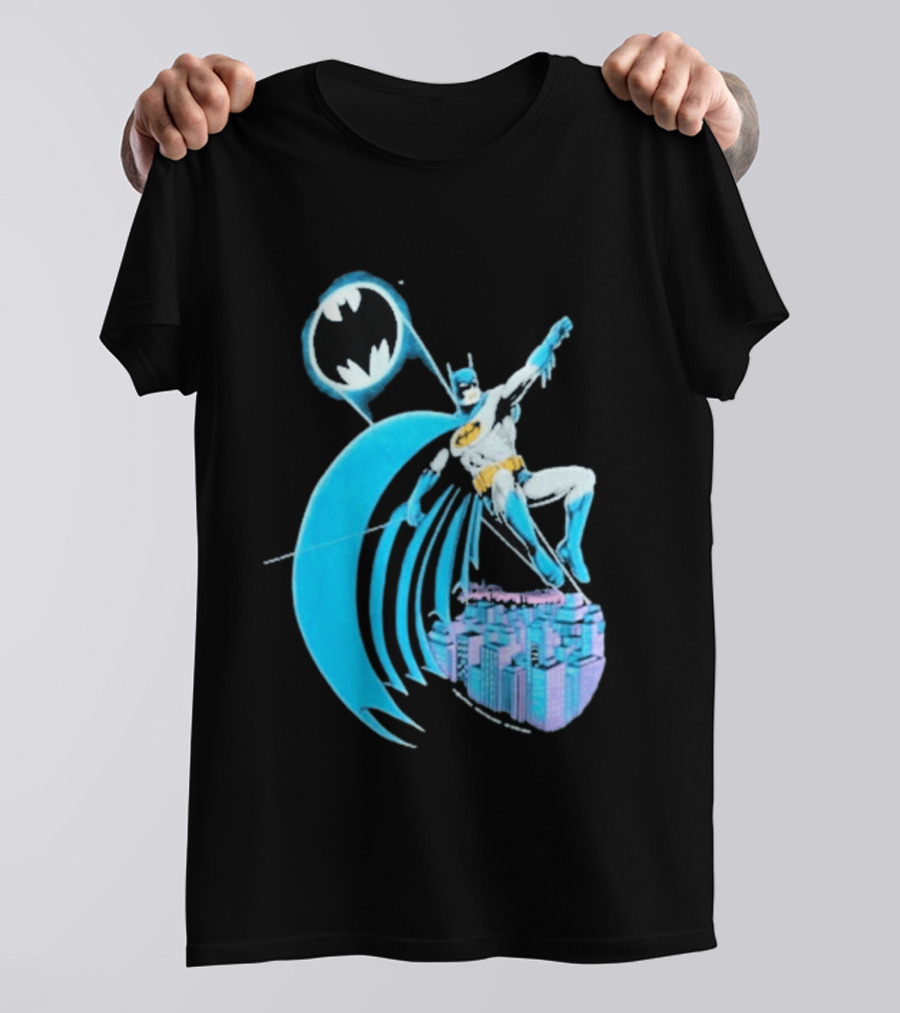 Wyco 1988 Batman DC Comics Retro Hero Gotham City Scene T-Shirt