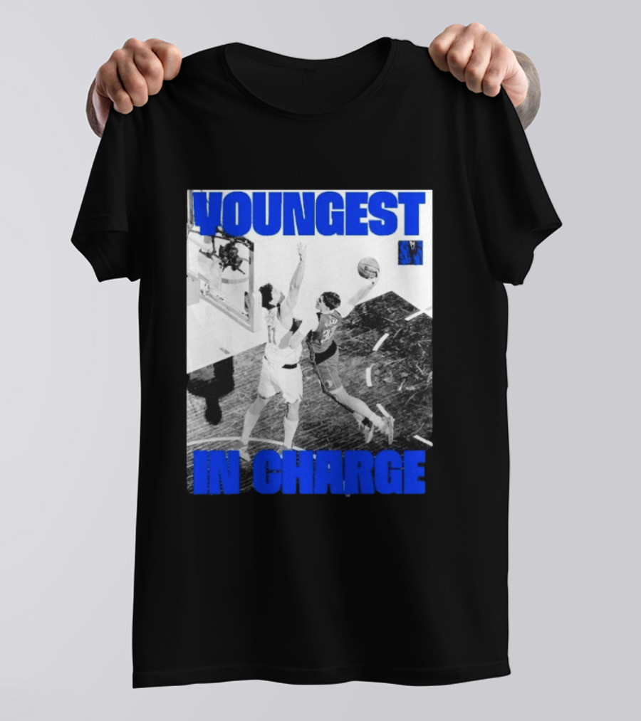 Youngest In Charge Cooper Flagg Dallas Mavericks Dunk T-Shirt