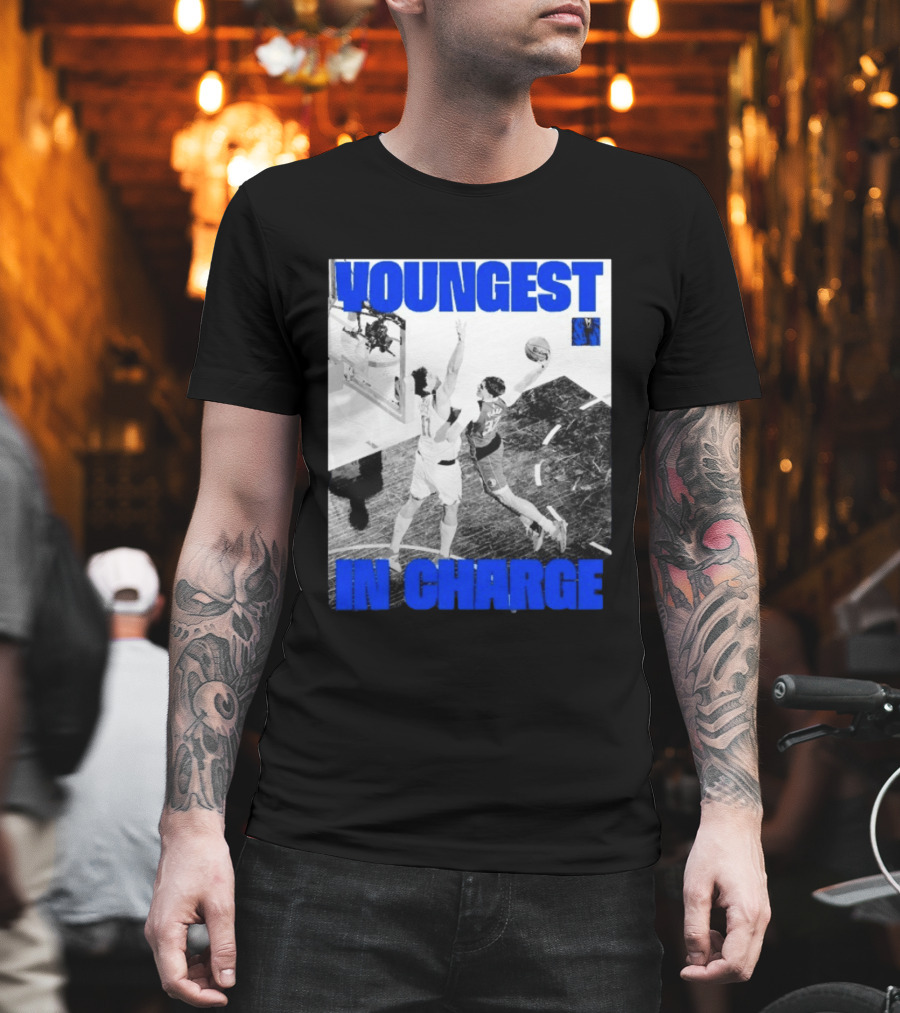 Youngest In Charge Cooper Flagg Dallas Mavericks Dunk T-Shirt