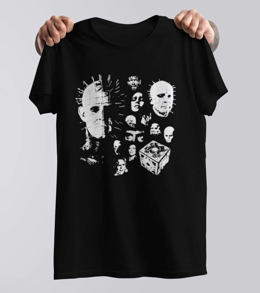 Futuremonsters Hellraiser Puzzle Box And Cenobite Faces T-Shirt
