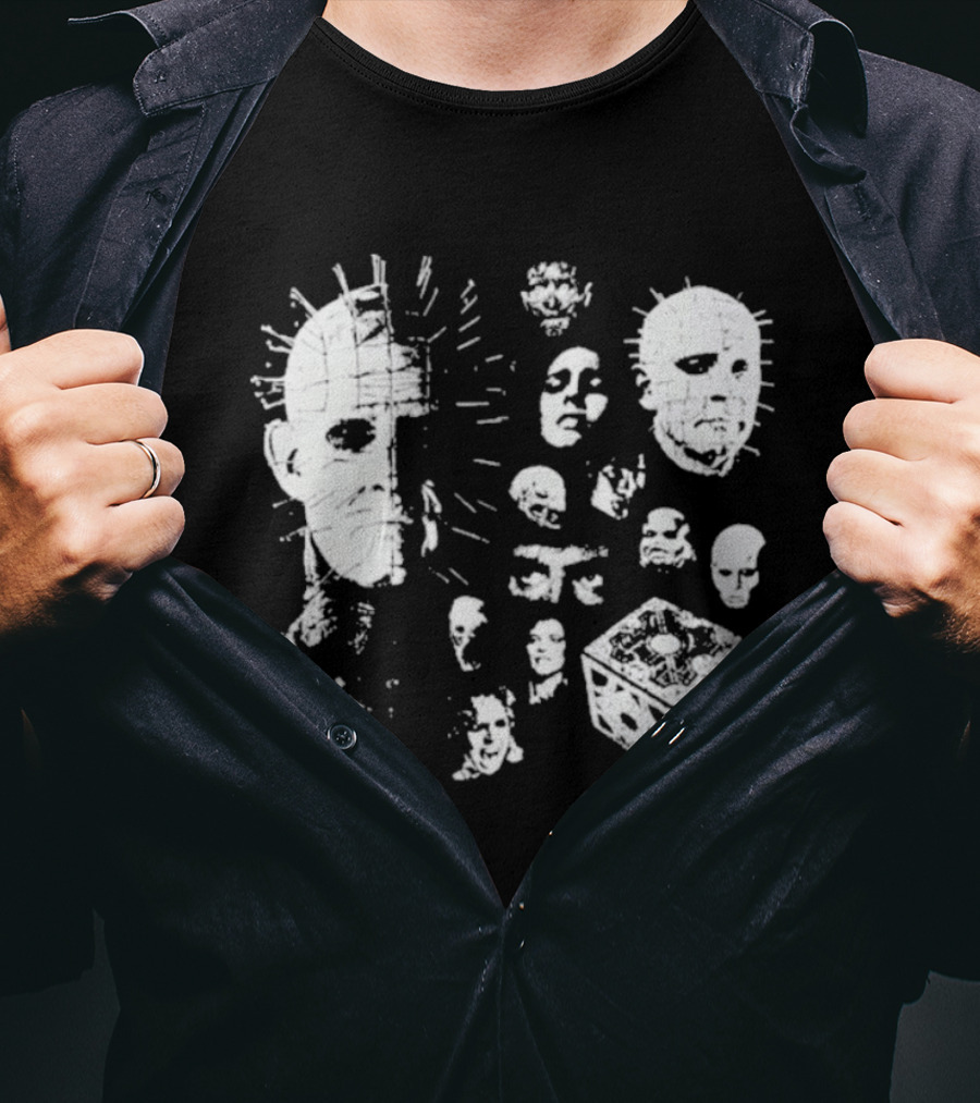 Futuremonsters Hellraiser Puzzle Box And Cenobite Faces T-Shirt