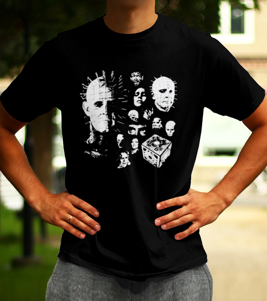 Futuremonsters Hellraiser Puzzle Box And Cenobite Faces T-Shirt