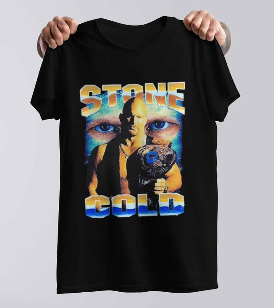 Stone Cold Steve Austin 1999 WWF Championship Belt Eyes T-Shirt