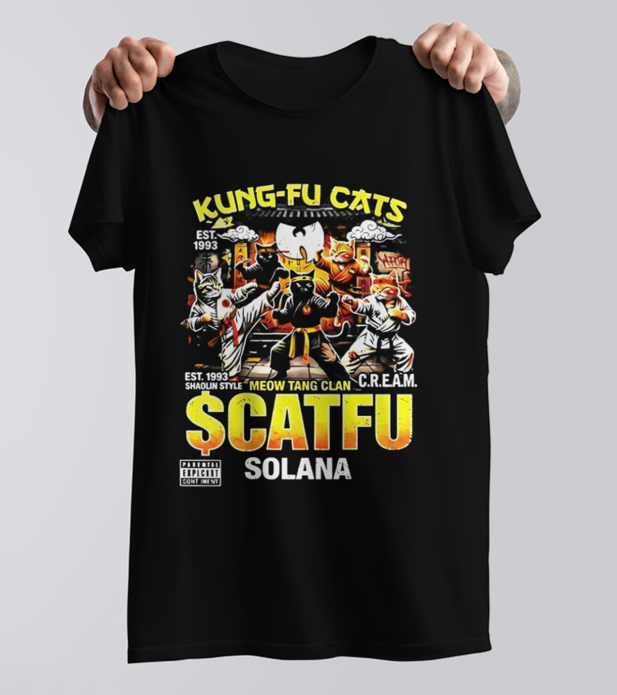 Kung Fu Cats Meow Tang Clan Catfu Solana C.R.E.A.M. T-Shirt