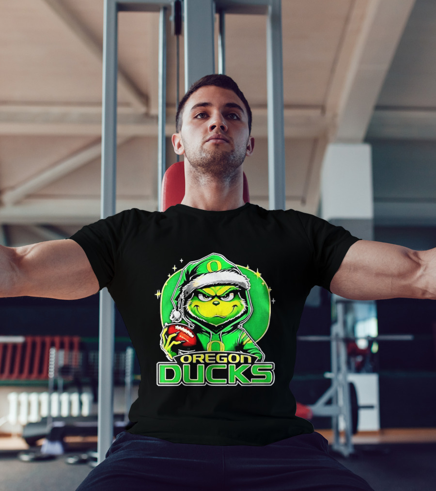 Santa Grinch Oregon Ducks Christmas 2025 T-Shirt