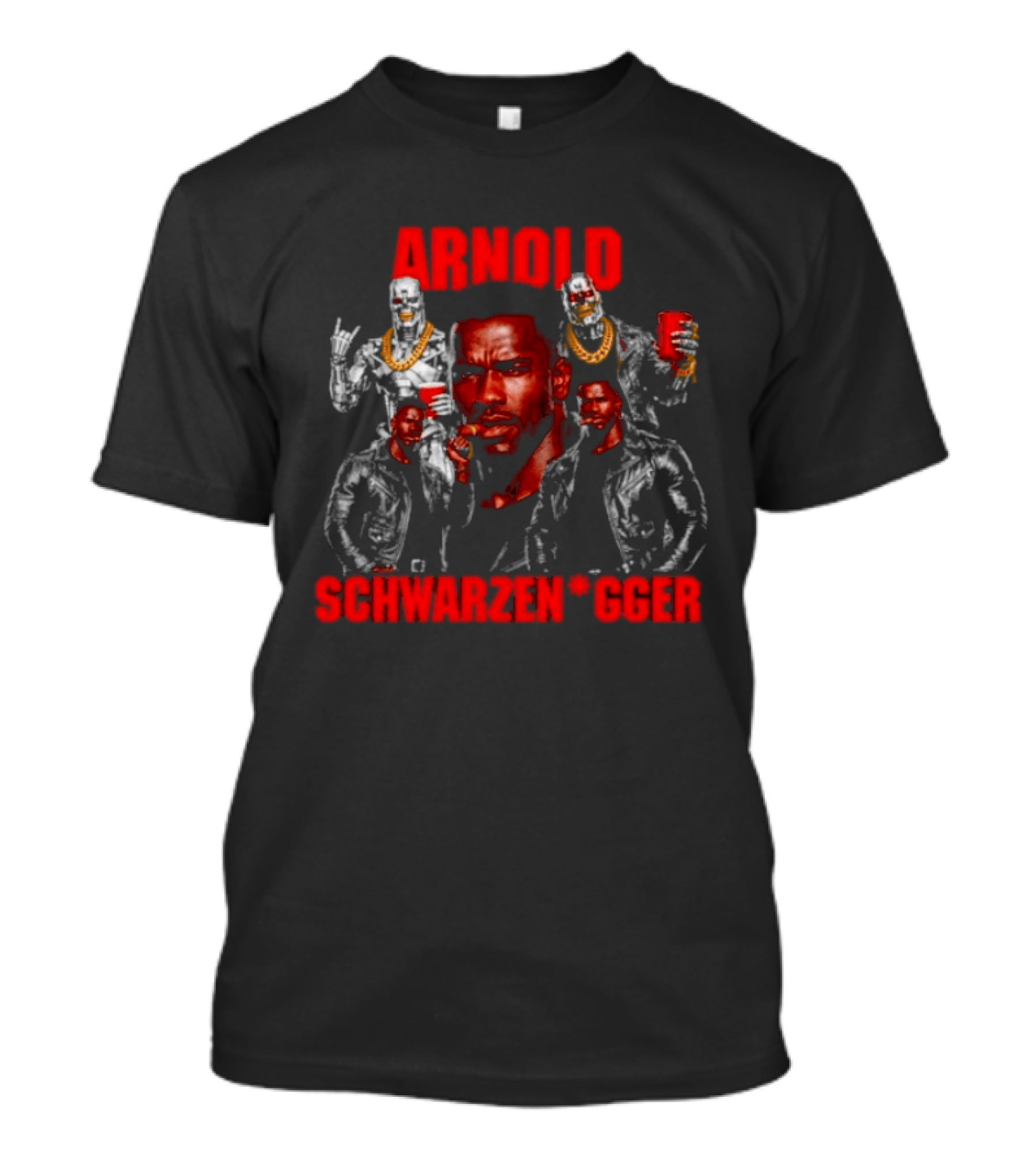 Arnold Schwarzenegger Iconic Movie Characters And Bodybuilding Poses T-Shirt