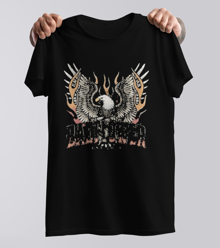 Badflower Eagle American Rock Band Concert Tour Wings Fire T-Shirt