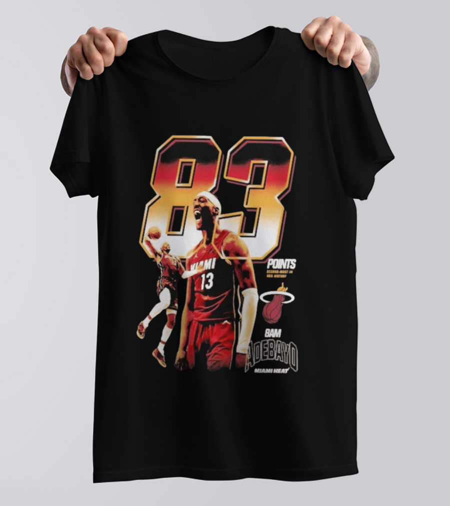 83 Points Bam Adebayo Miami Heat Basketball Milestone T-Shirt
