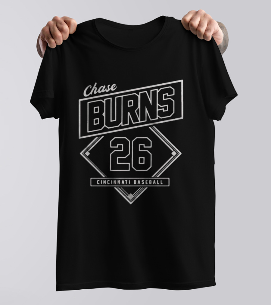 Cincinnati Baseball Chase Burns 26 Diamond T-Shirt