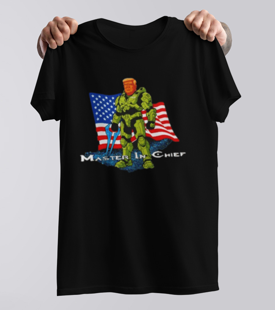 Donald Trump Master In Chief American Flag Spartan Suit T-Shirt