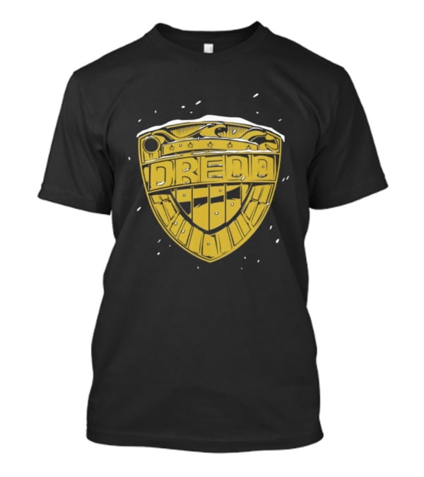 Judge Dredd Badge Winter Holiday Snowflakes T-Shirt