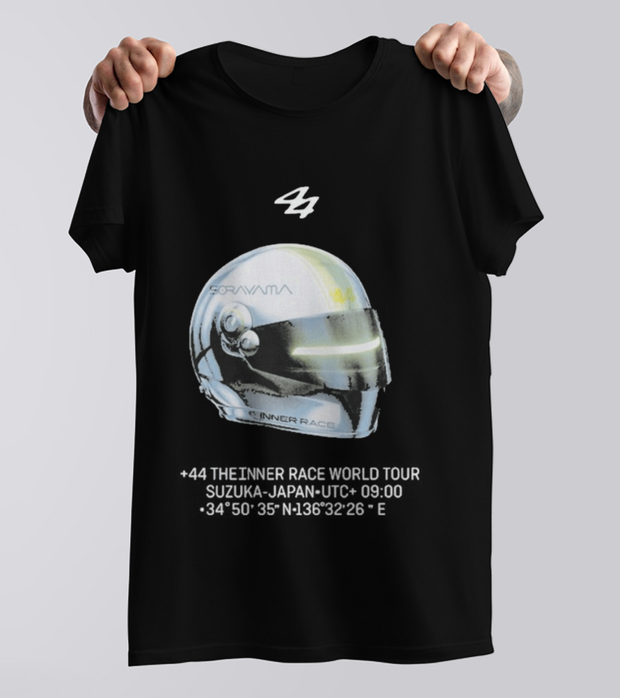 Sorayama Inner Race 44 Lewis Hamilton Helmet T-Shirt