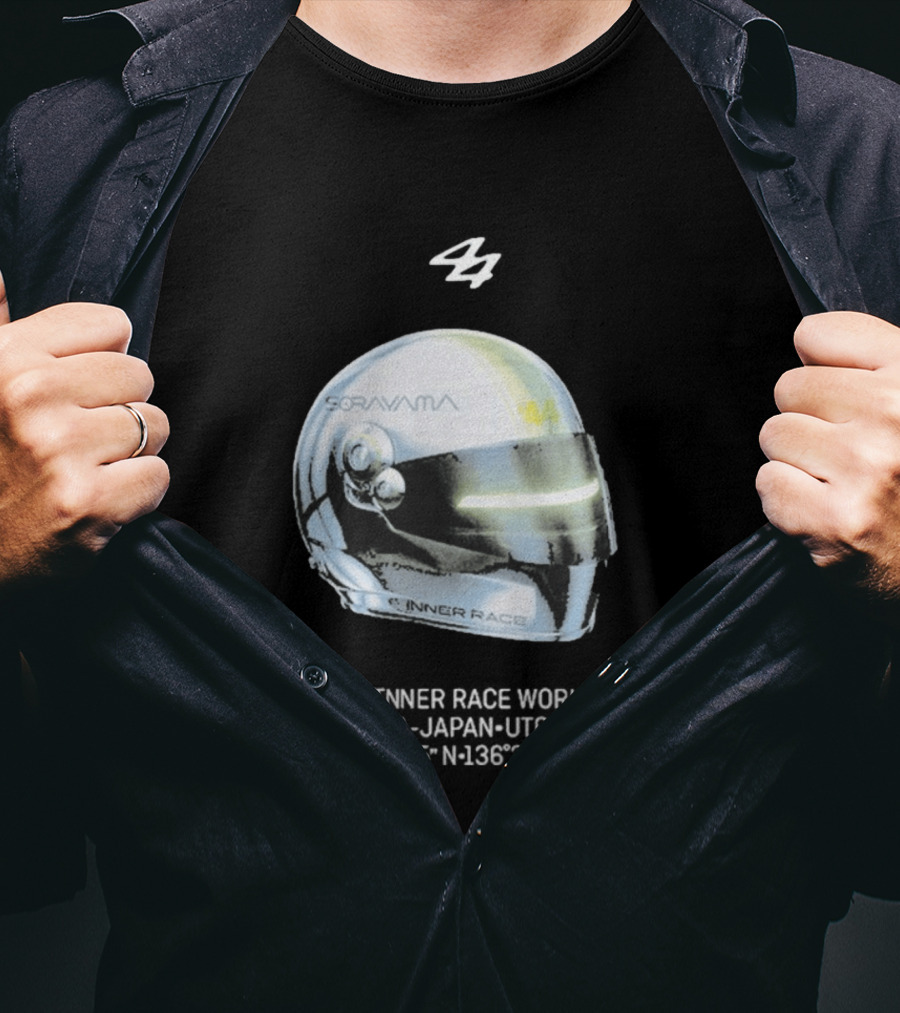 Sorayama Inner Race 44 Lewis Hamilton Helmet T-Shirt