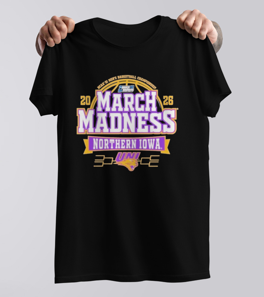 Northern Iowa Panthers 2026 NCAA DI Men's Basketball March Madness Bound Championship T-Shirt