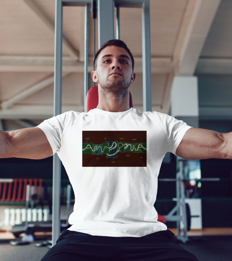 Amazonia Amazon River Map 2026 Peru Anavilhanas Mapará Teotônio Rondônia Amupá Açu Amacá T-Shirt