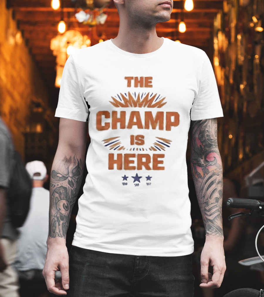 Florida Victorious The Champ Is Here Stars And Stripes Orange Blue T-Shirt