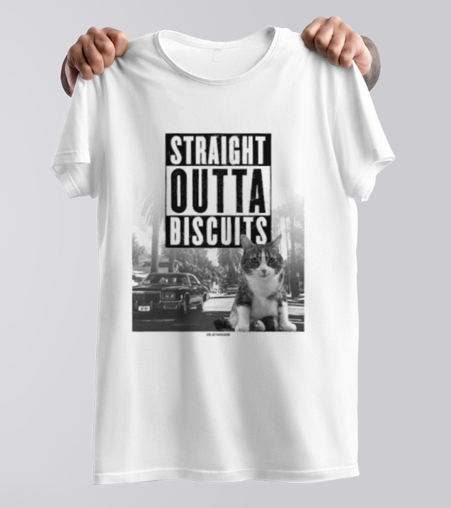 Straight Outta Biscuits Dr. Matt McGlasson Cat Humor T-Shirt